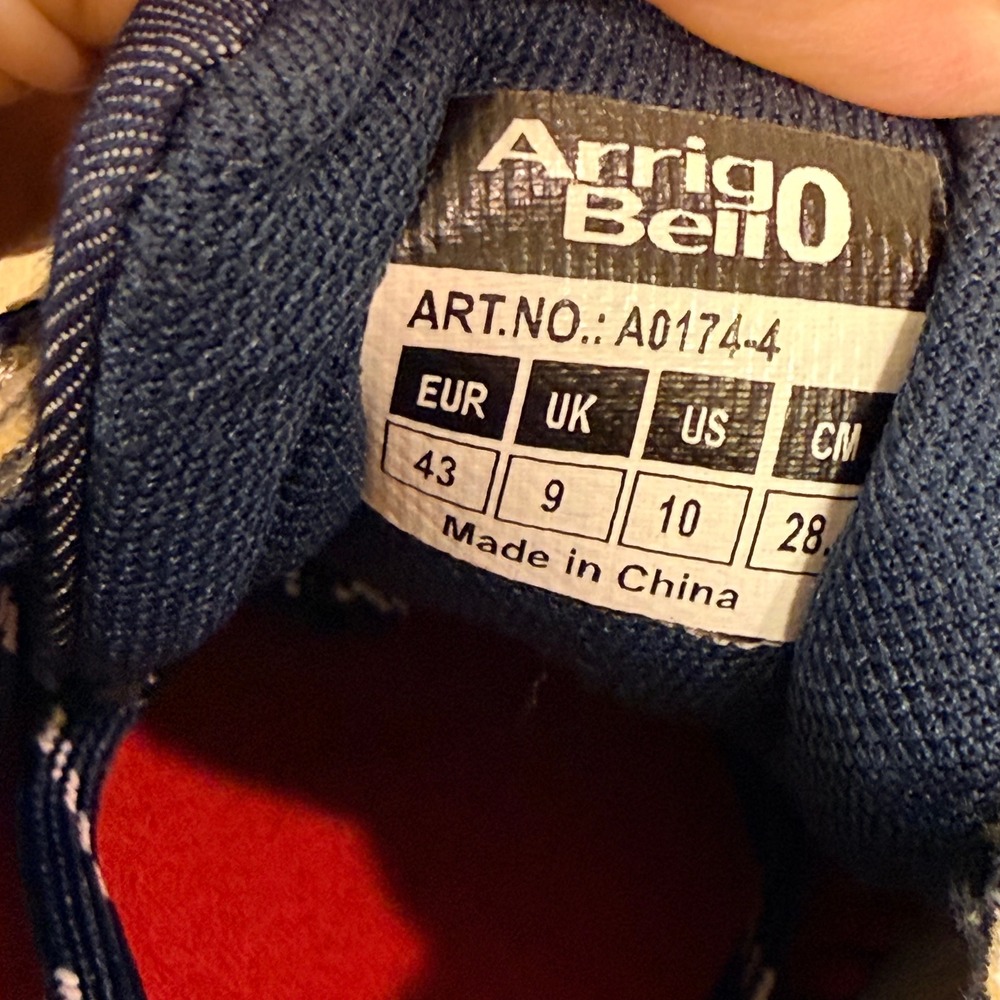 Arrigo Bello Men's Gray Navy Casual Sneakers Size 10 US A0174-4 - Picture 4 of 15